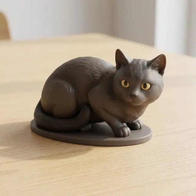 Example chibi image of the same cat, drawn with AI. This is not a photo of the figurine.